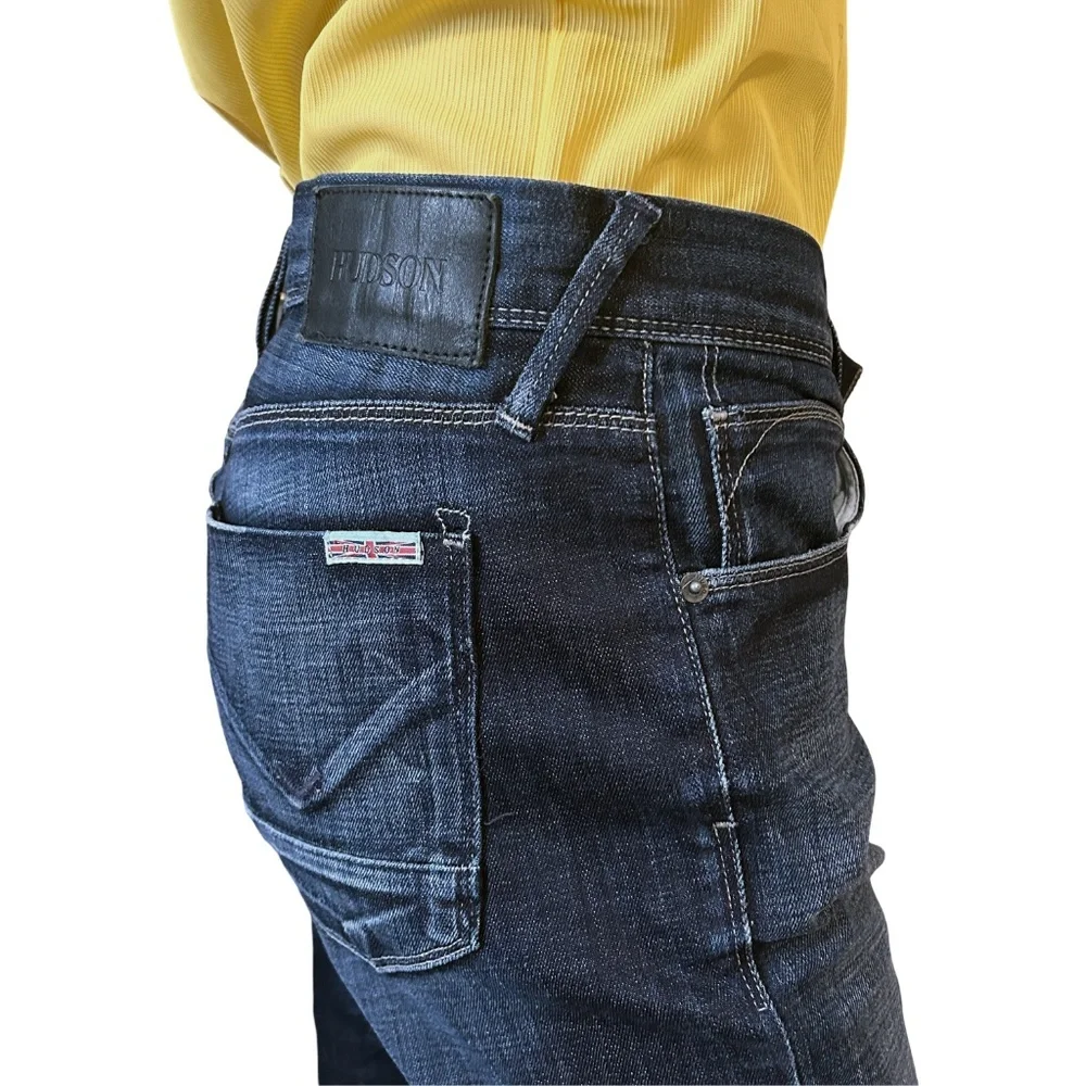 HUDSON Jeans Pants Dark Wash Mid-Rise Slouch Button Fly Vintage Y2K Made in USA - Picture 4 of 16